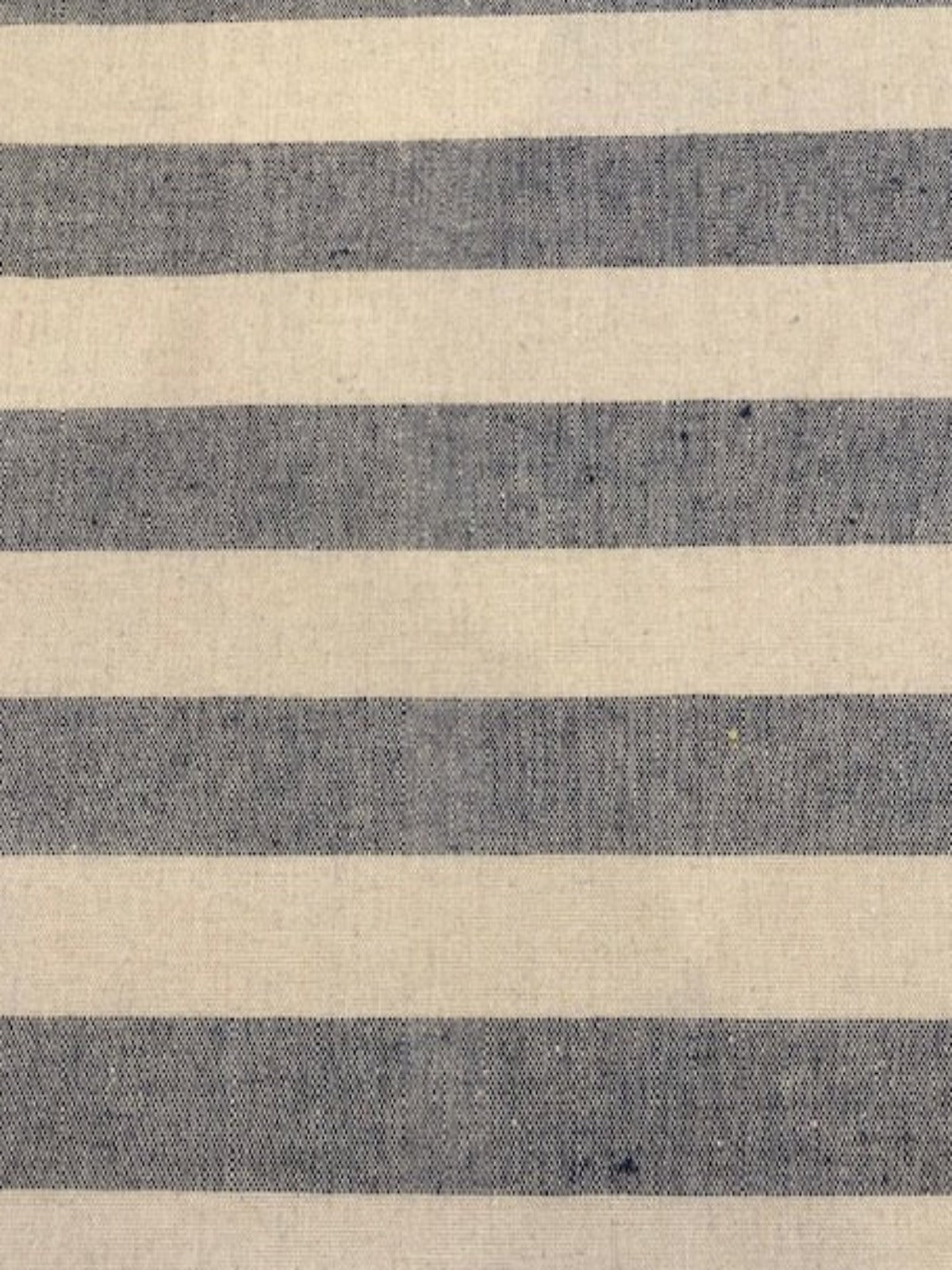 Navy & Cream 2.5 cm Woven Stripe Fabric