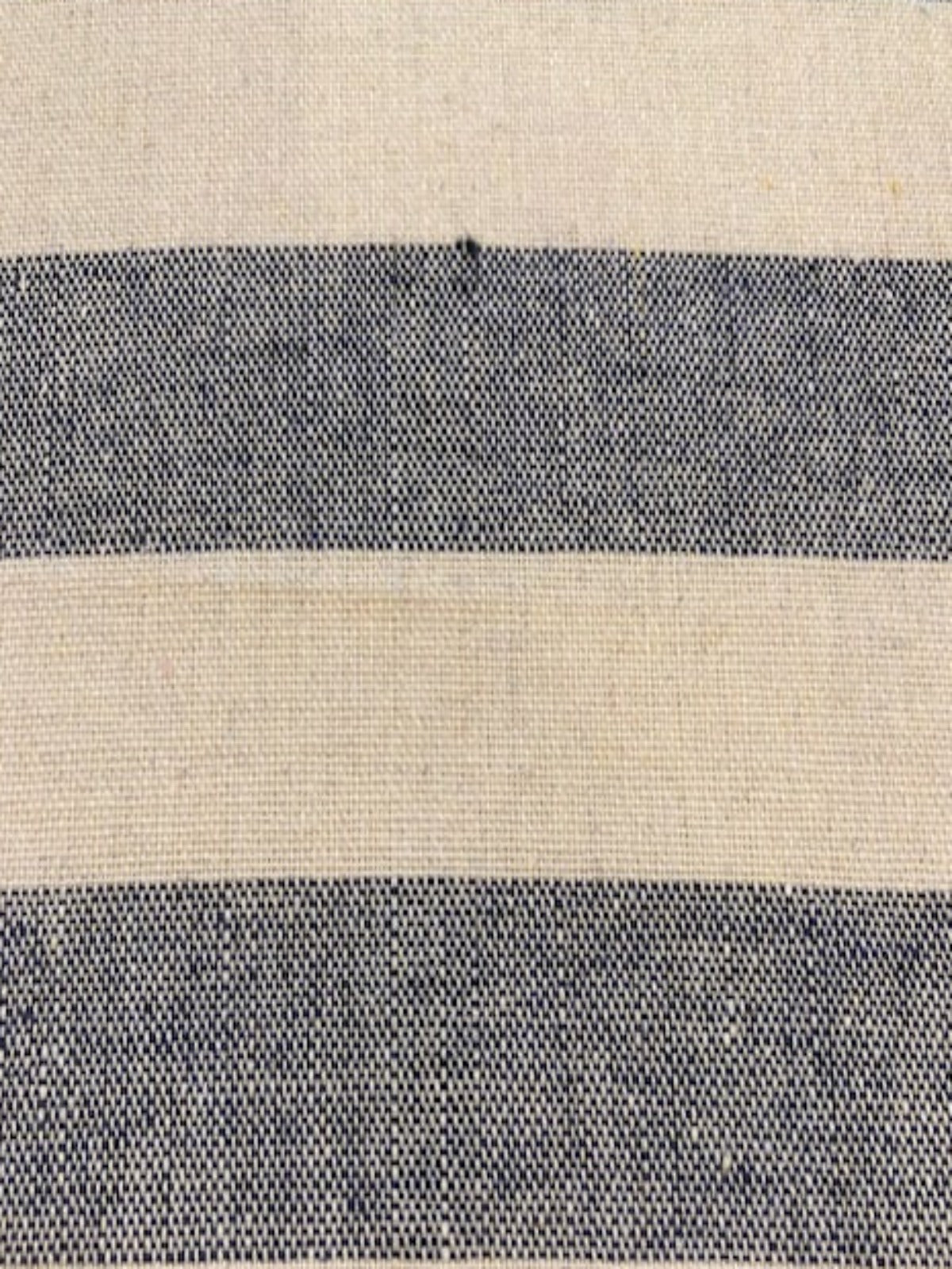 Navy & Cream 2.5 cm Woven Stripe Fabric