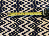 Navy/White Chevron Crochet Knit