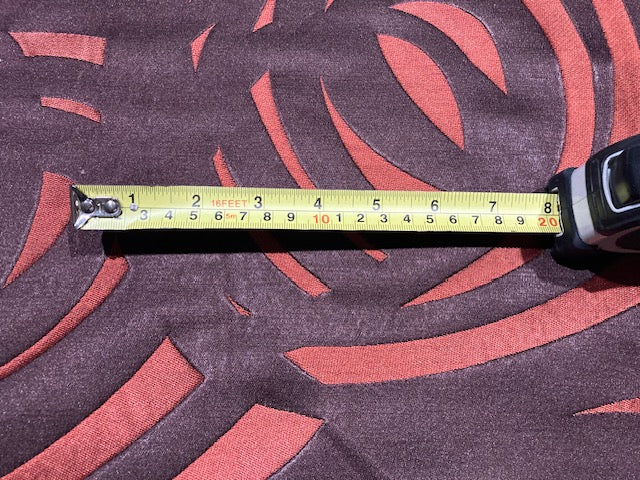 Red/Dark Amethyst Graphic Spiral "Harlequin - Vortex"