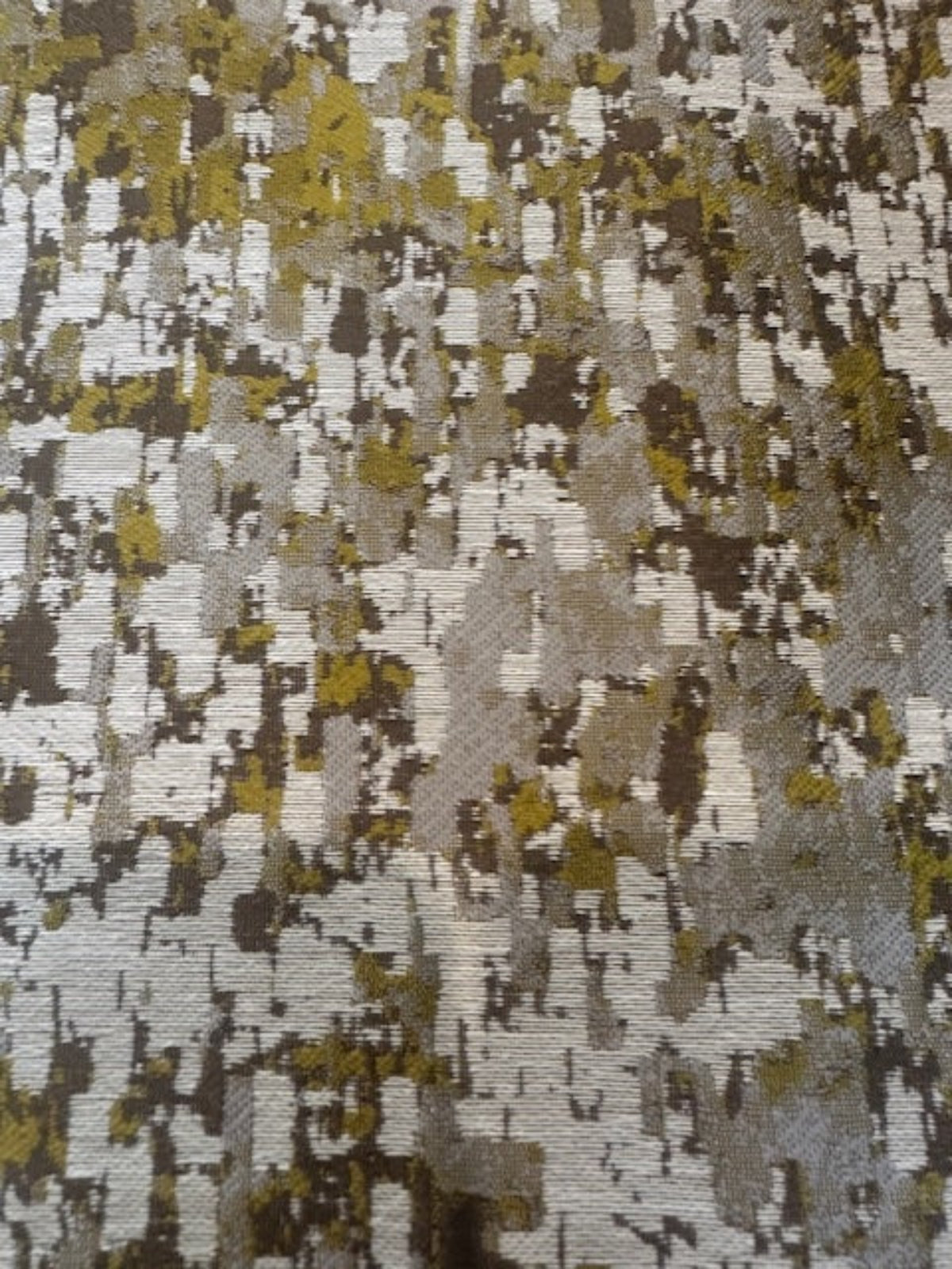 Olive/Grey Abstract Damask – Stylish Cotton-Polyester Blend for Interiors