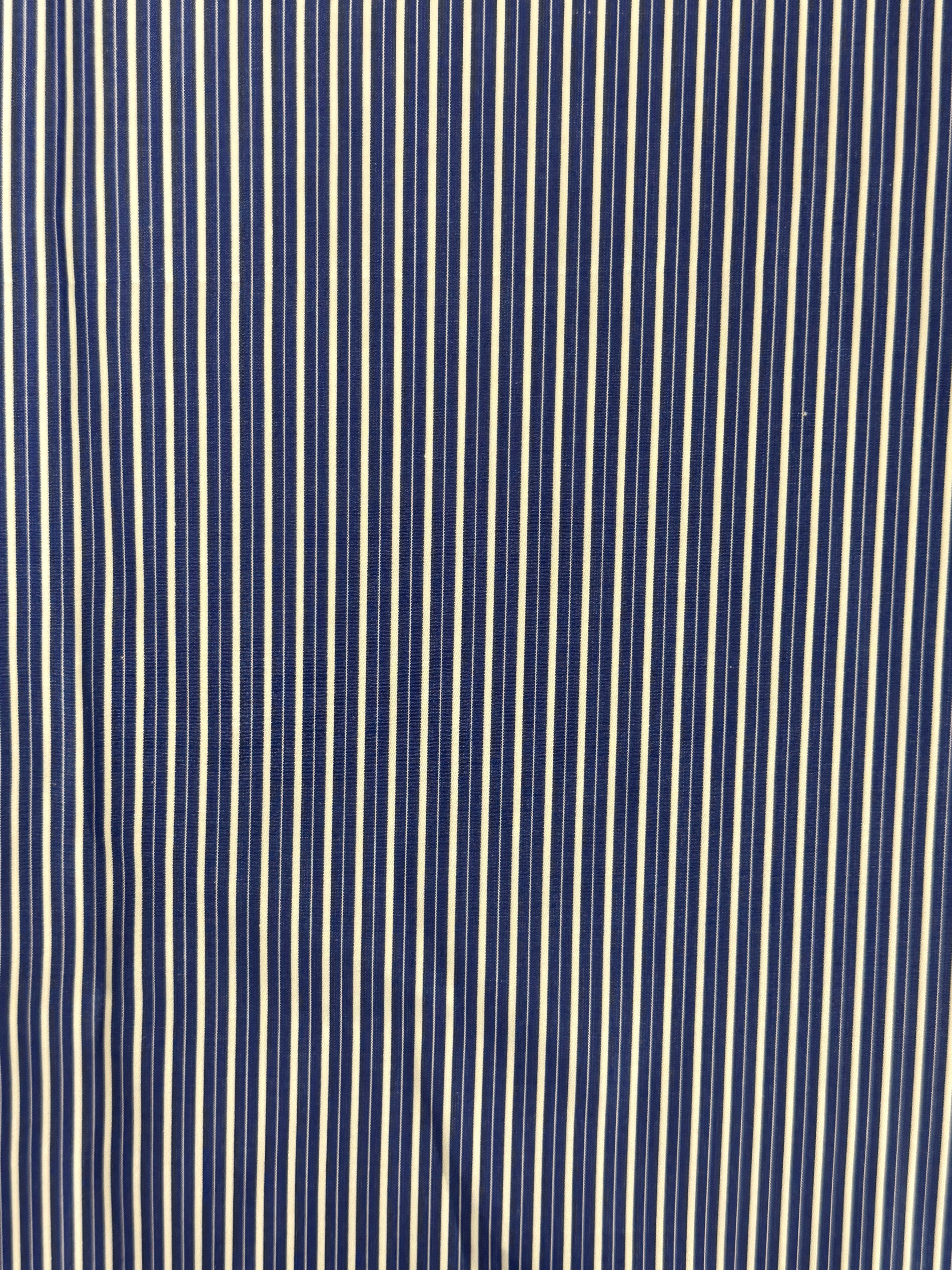 100% Cotton Pinstripe Shirting Fabric – Royal & White