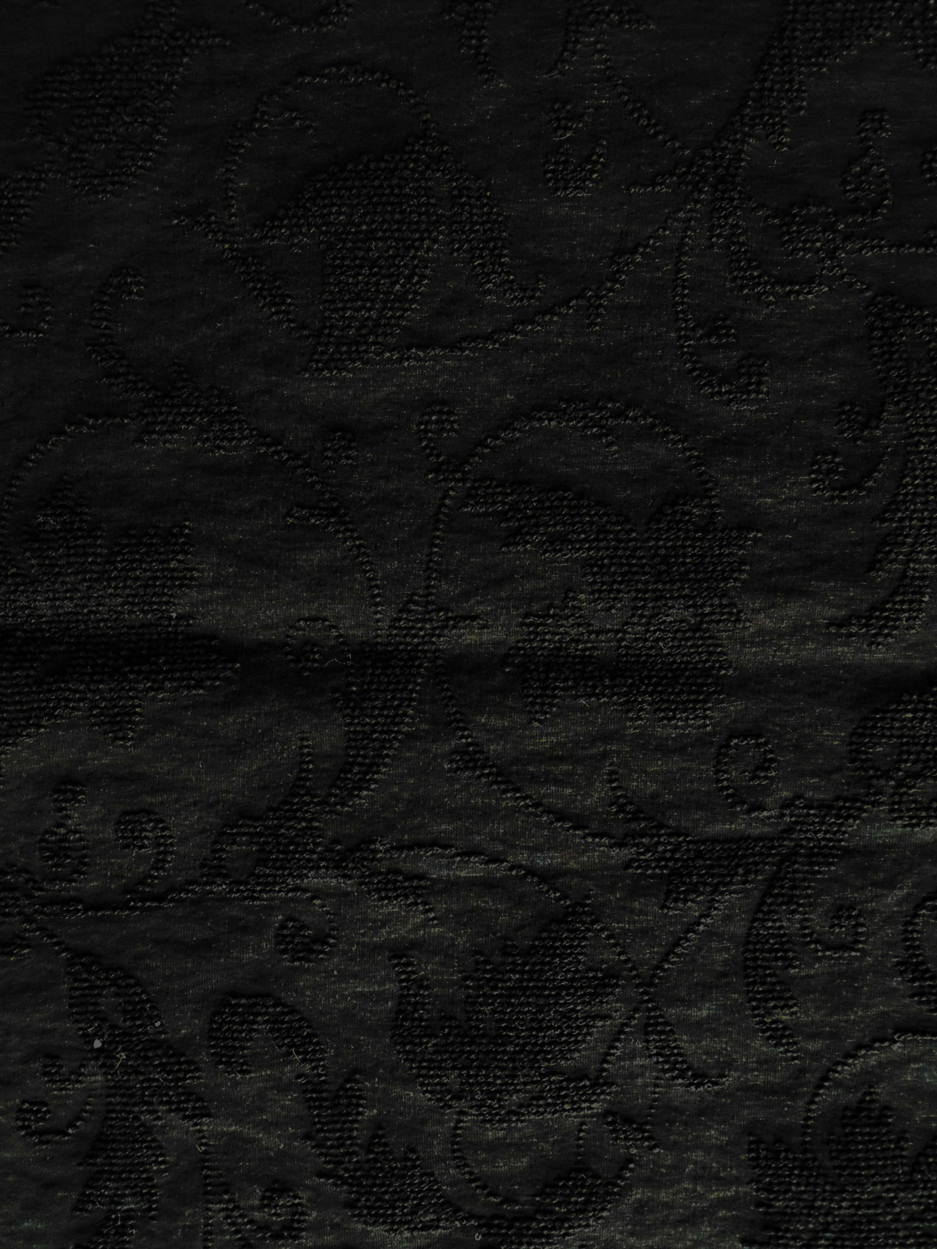 Black Floral Jacquard Fabric with Stretch – Cotton Blend