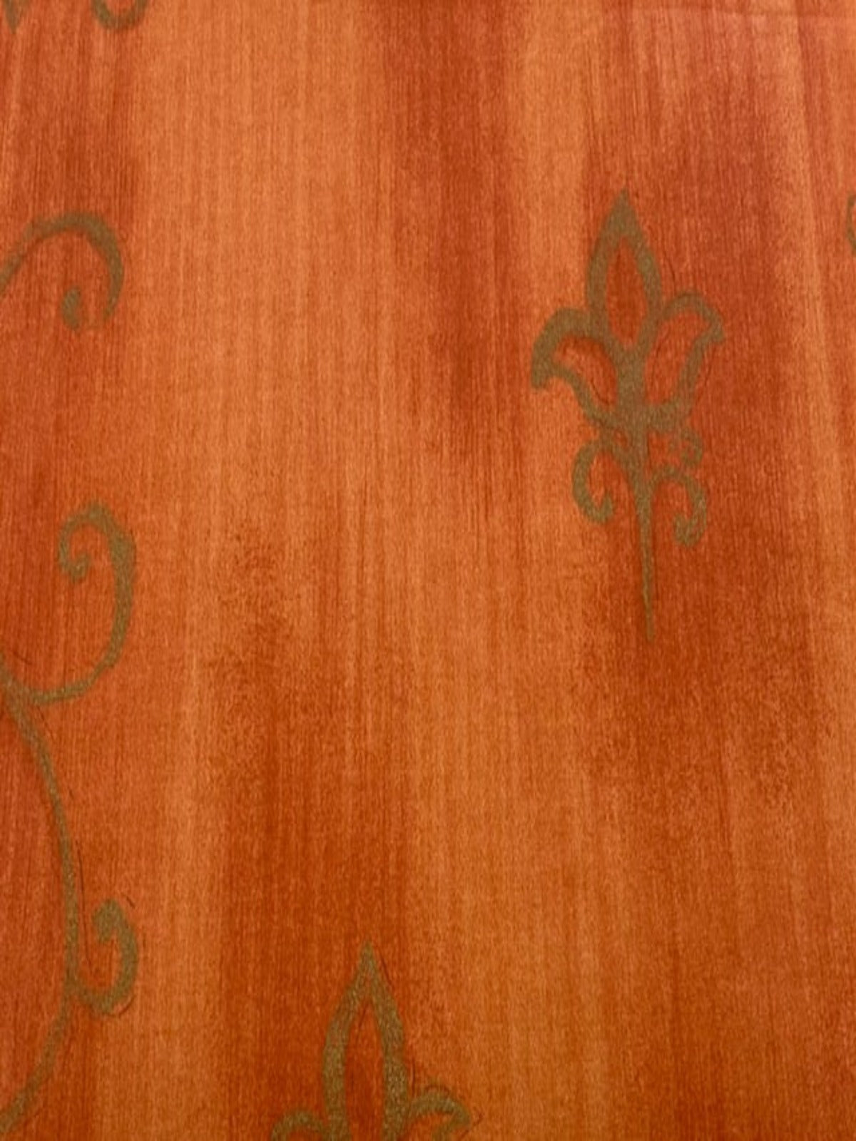 Tones of Orange with Gold Print on Cotton
