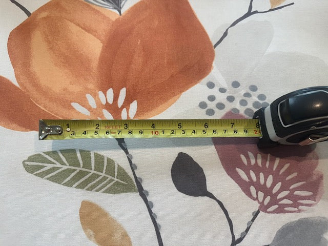 Orange Multi Large Floral Cotton Furnishing