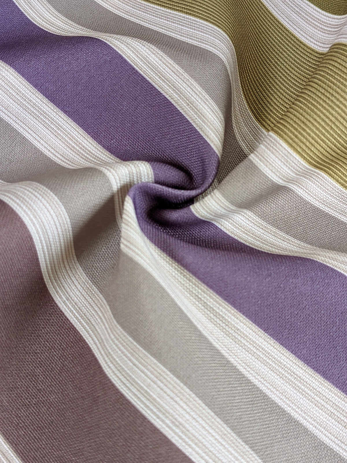 Mauve/Lime/Brown Stripes Running Across The Fabric