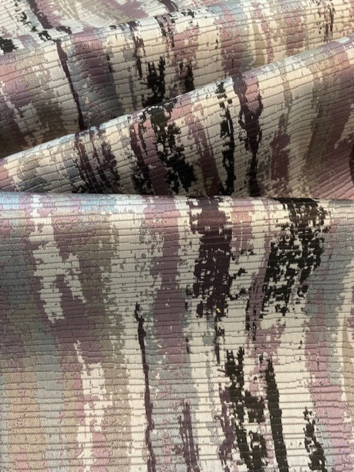 Dusty Pink/Amethyst Abstract & Textured Furnishing