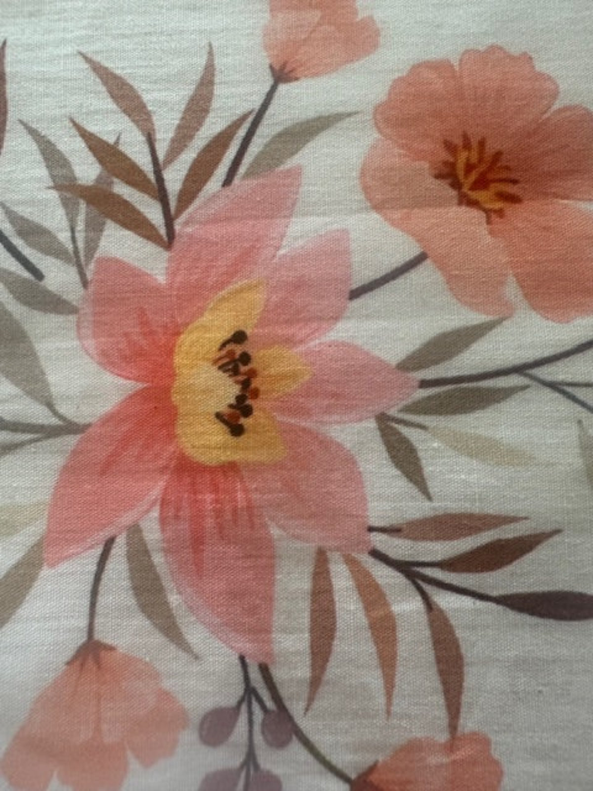 Apricot Trailing Floral on Cotton Lawn