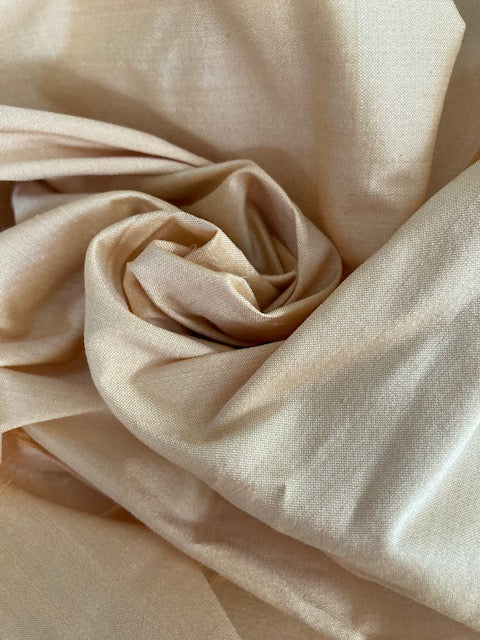 Pastel Peach Silk Dupion Fabric