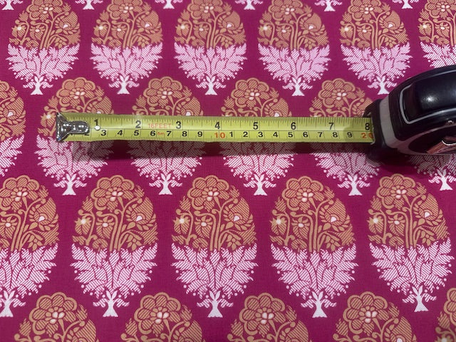 Fuchsia Cotton "Varanasi Indian Summer"