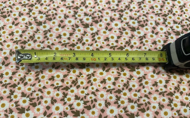 White Daisy on Pink Polyester