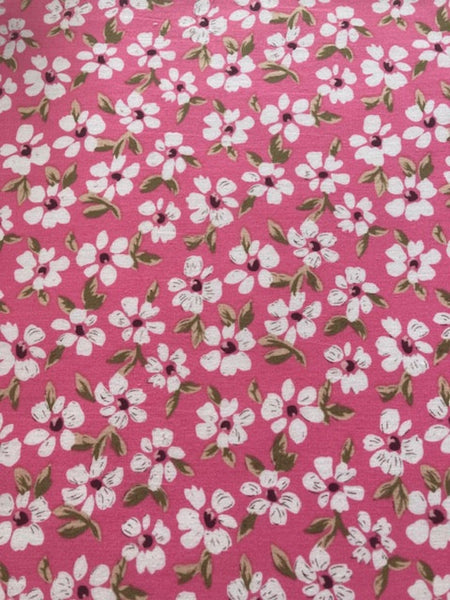 Flowers on Pink Cotton Lawn