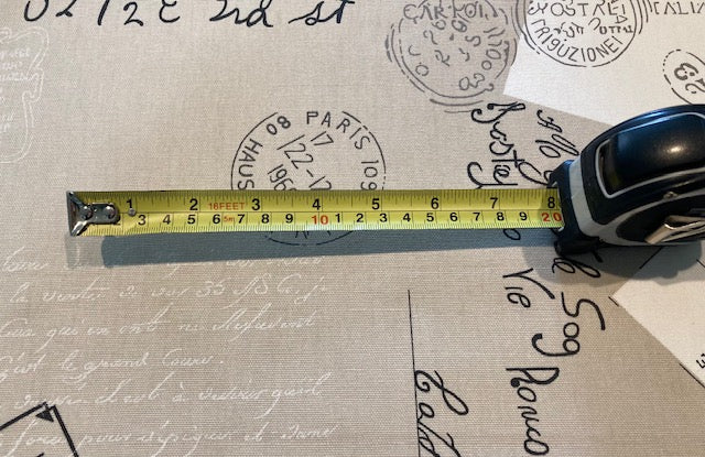 World Postal Theme on Beige Cotton