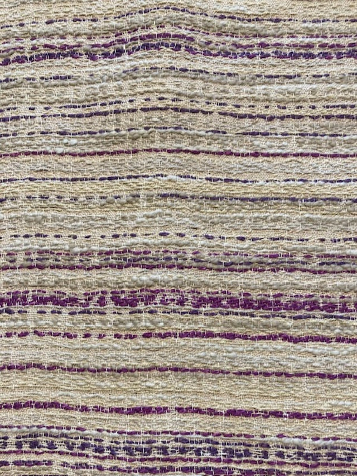 Purple Irregular Stripes on Boucle looking Furnishing