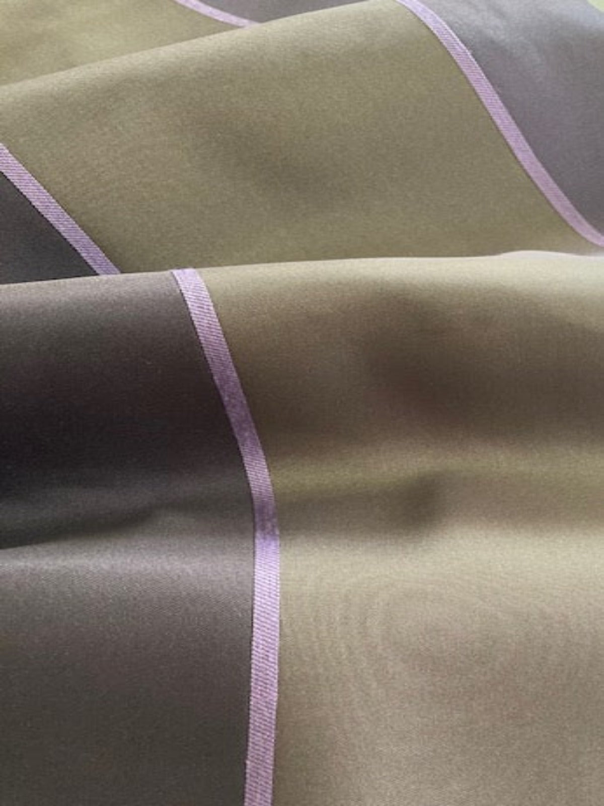 Purple Olive Chocolate Iridescent Stripe Taffeta Fabric 145cm – Furnishing & Interior Fabric
