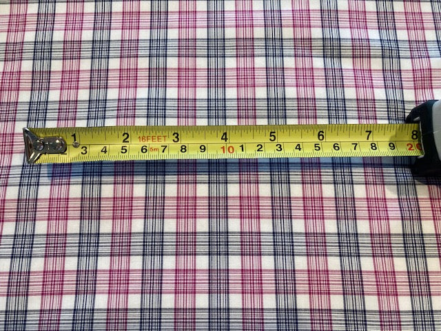 Fuchsia/Black Check Cotton Shirting