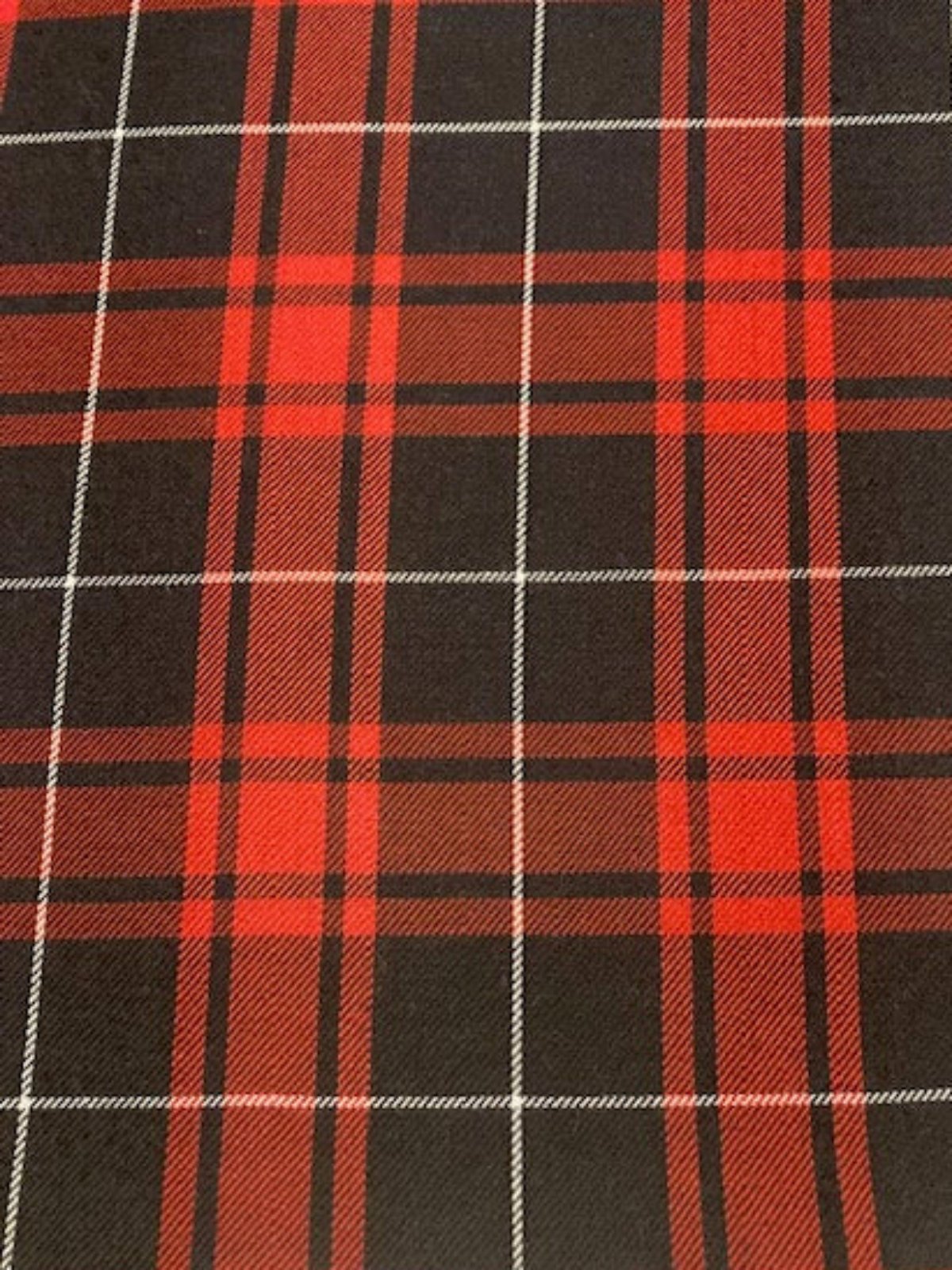 Black & Red Tartan Check Viscose Fabric – Soft Handle for Stylish Garments