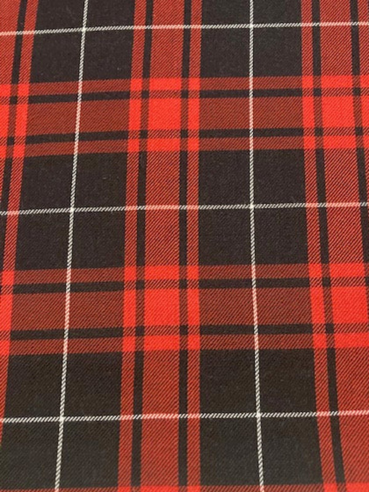Black & Red Tartan Check Viscose Fabric – Soft Handle for Stylish Garments