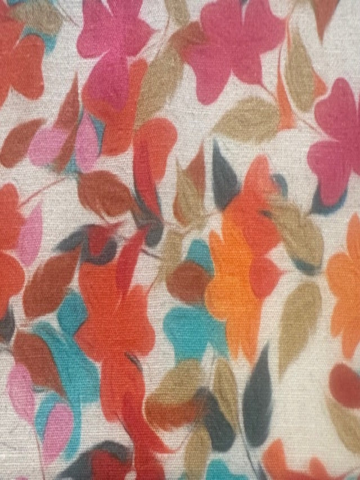 Red & Fuchsia Floral on Cotton Lawn