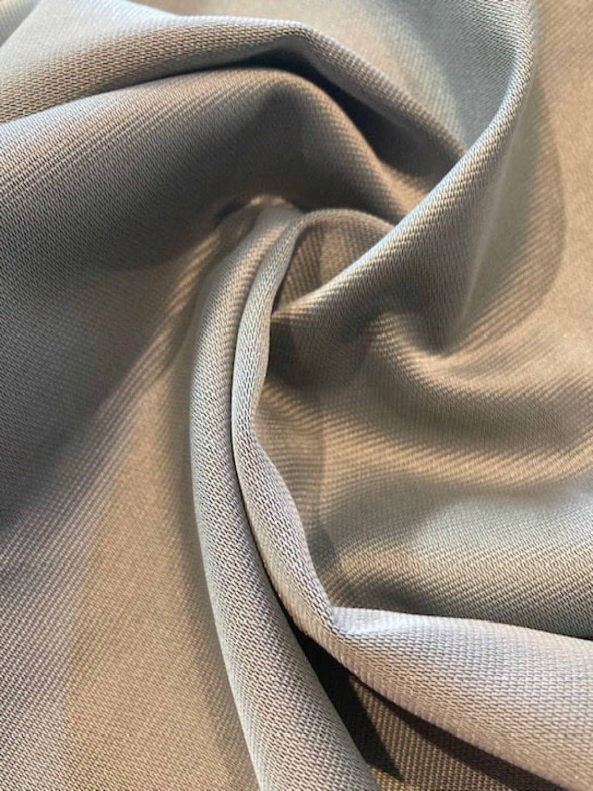 Silver Grey Double Sided Ribbed Effect Weave