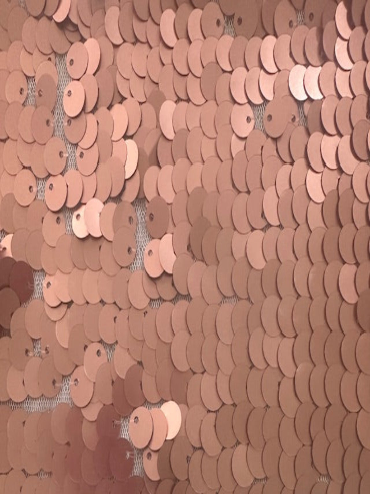 Rose Gold Overlapping Sequin on Mesh