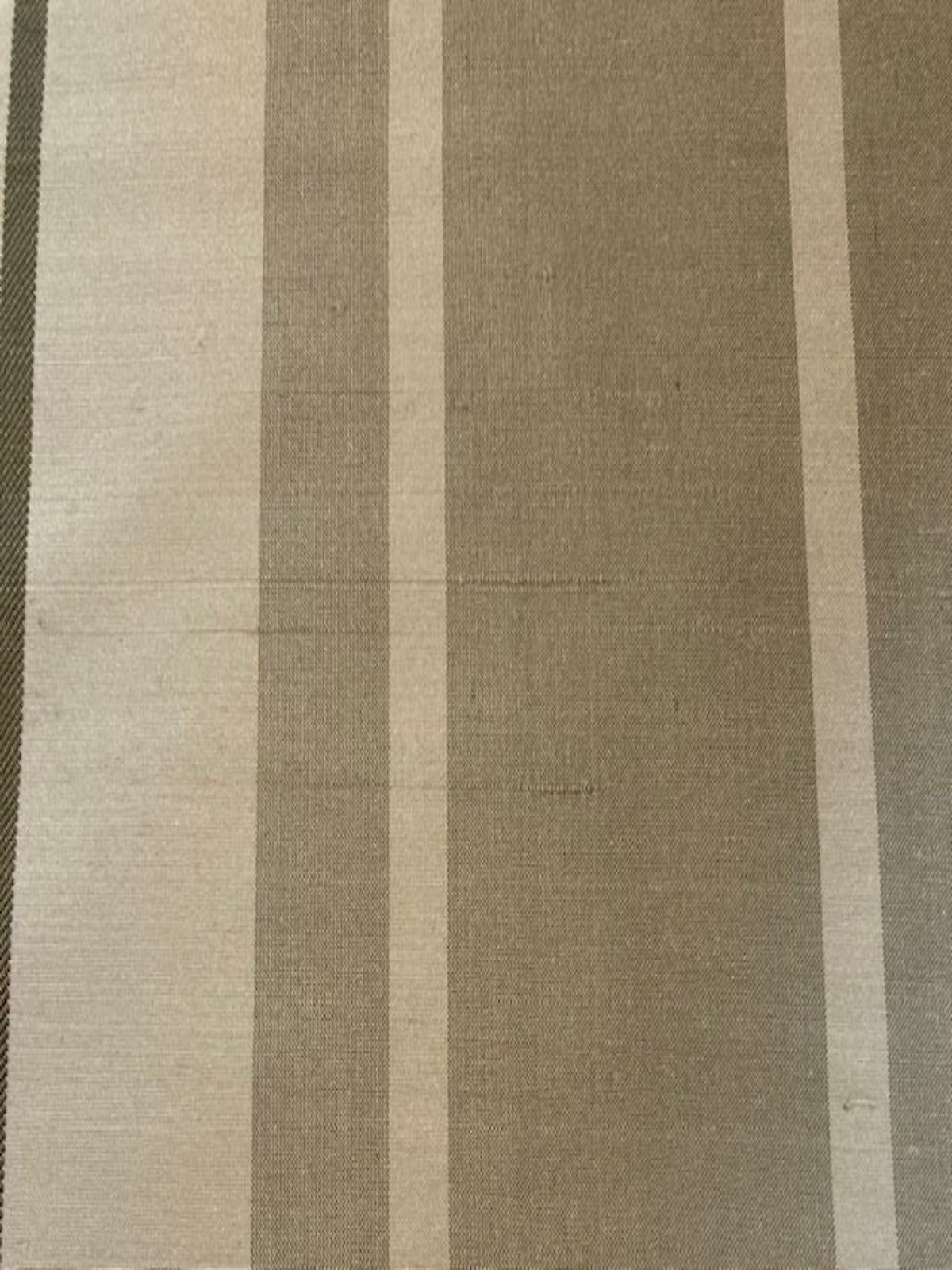 Pastel Sage Green Stripe Silk Dupion