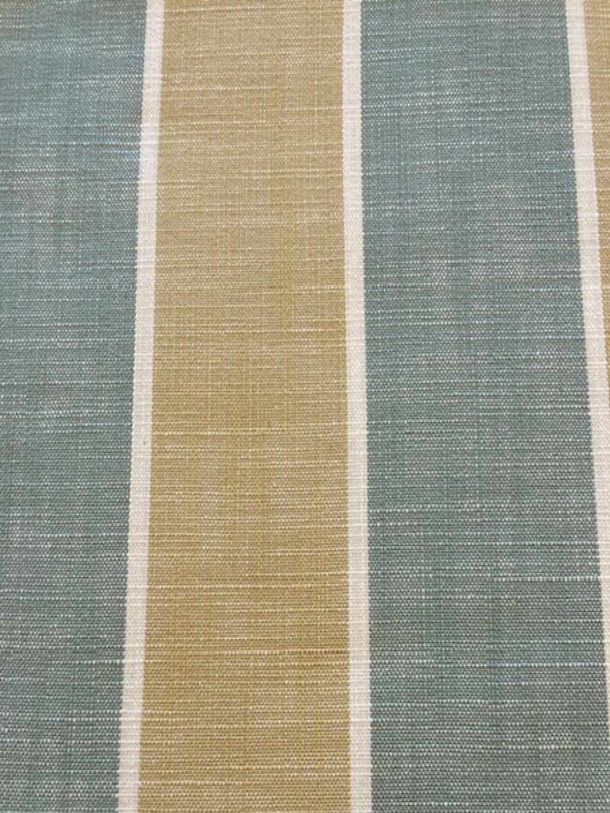 Mustard & Sage Green Stripe Cotton Fabric