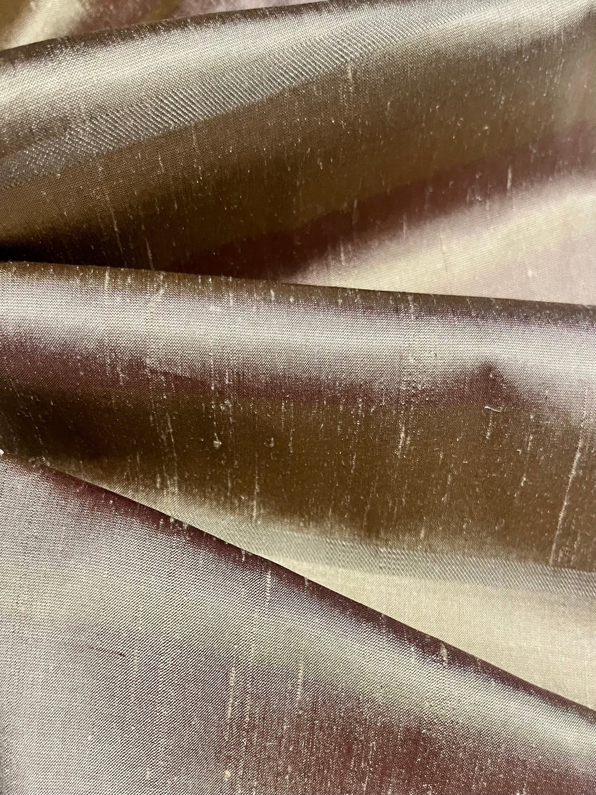 Sand with a Hint of Red on Silk Dupion Stripe