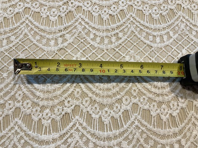 Off White Scalloped Allover Lace