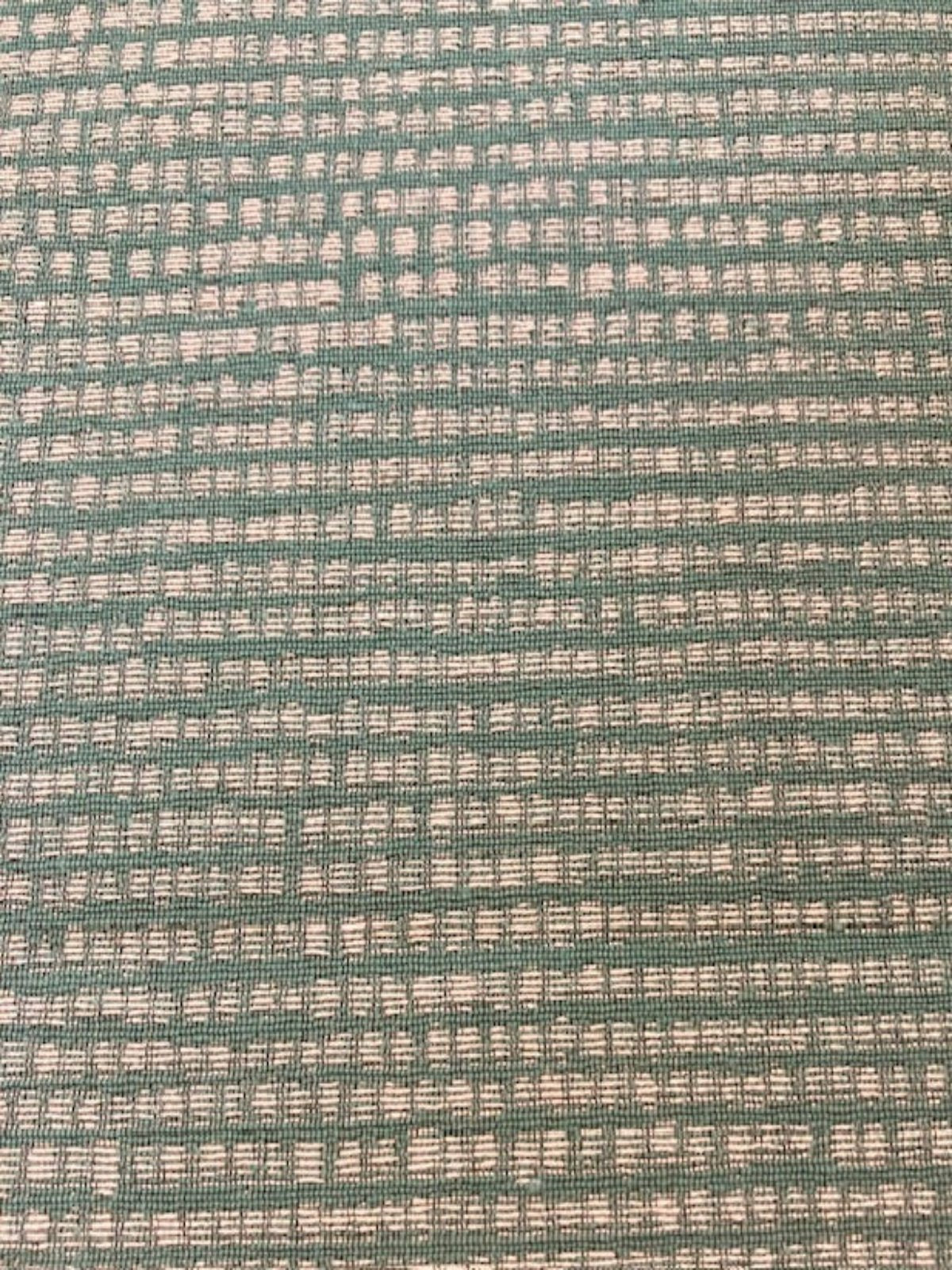 Sea Green Graduated Spotted Stripe Furnishing. Firm Handle Cotton