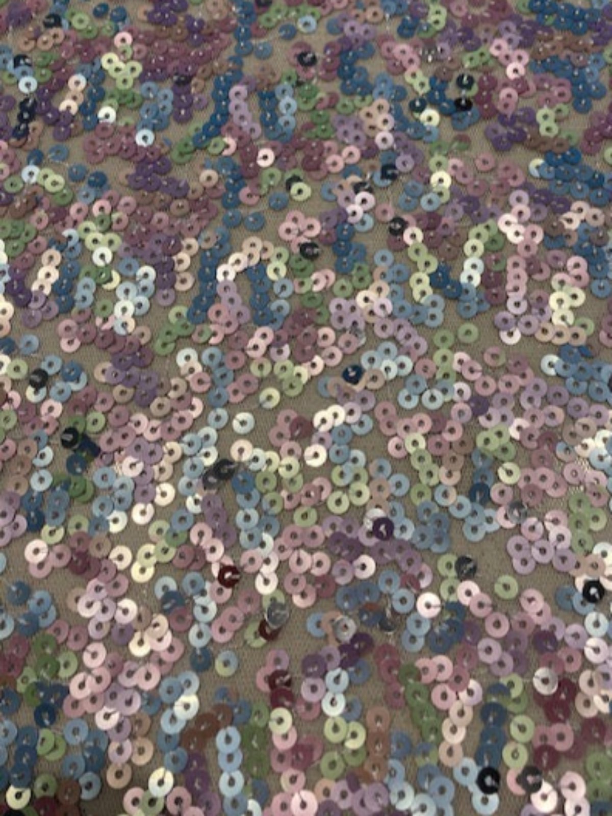 Pastel Multi Coloured Allover Sequin 