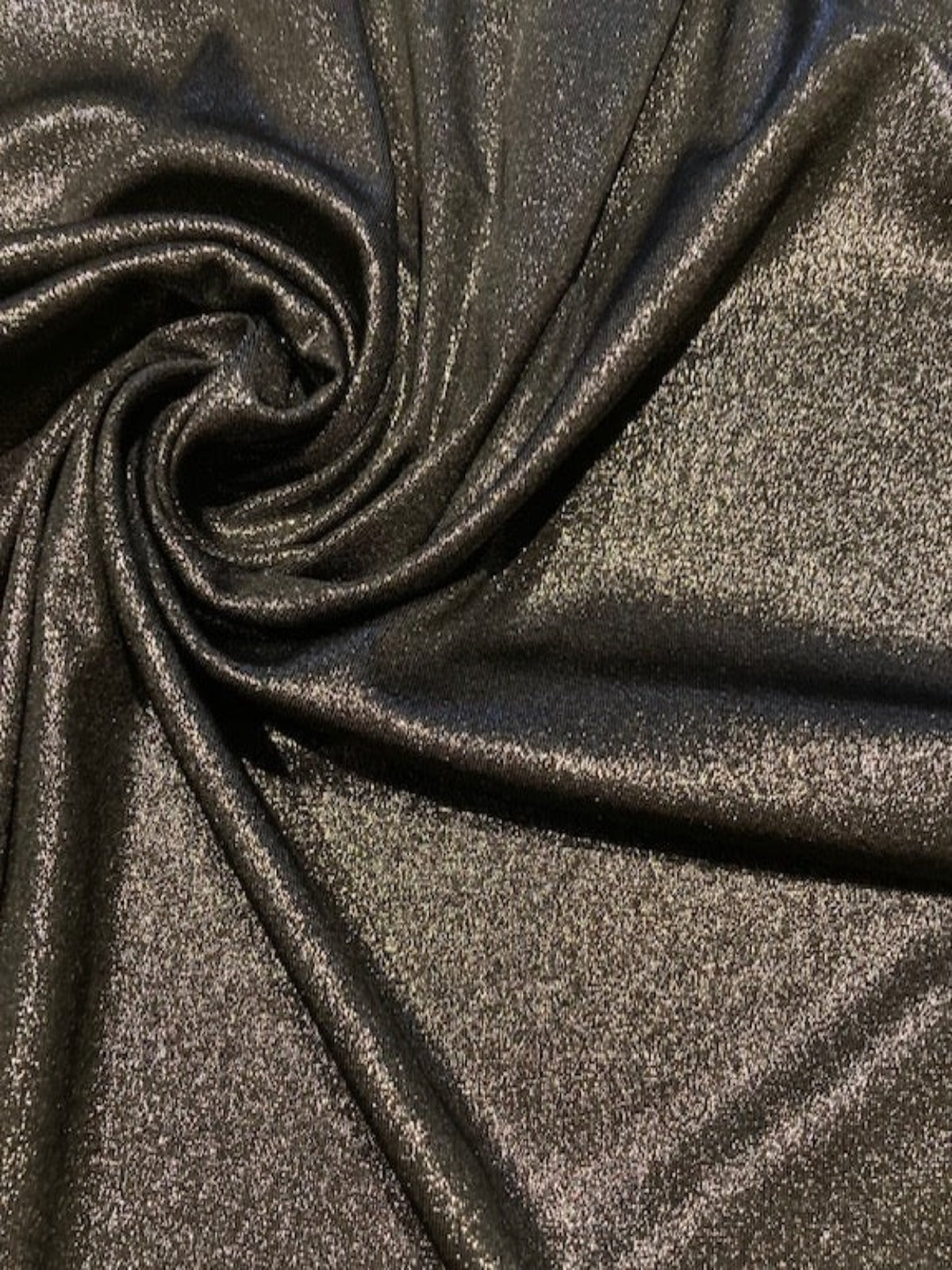 Silver Foil Print Glitter effect on Black Knit