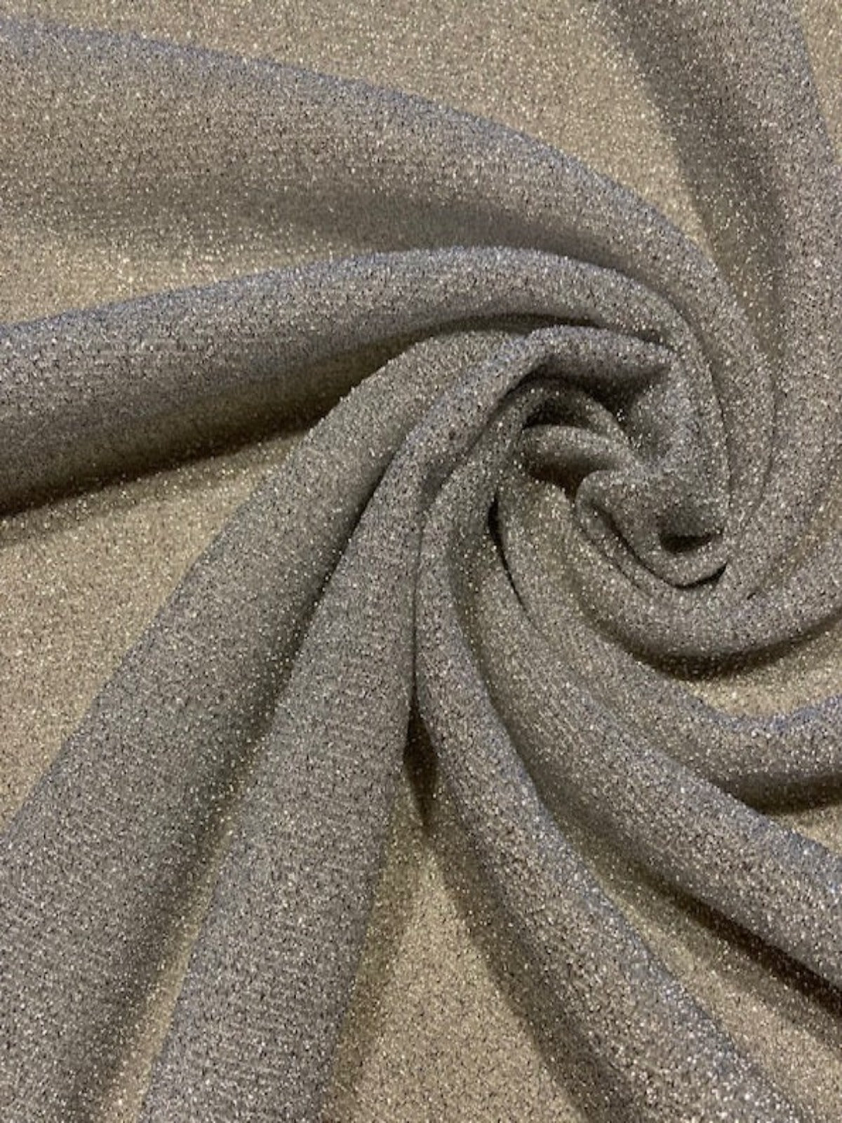 Silver Glitter Knit, One Way Stretch