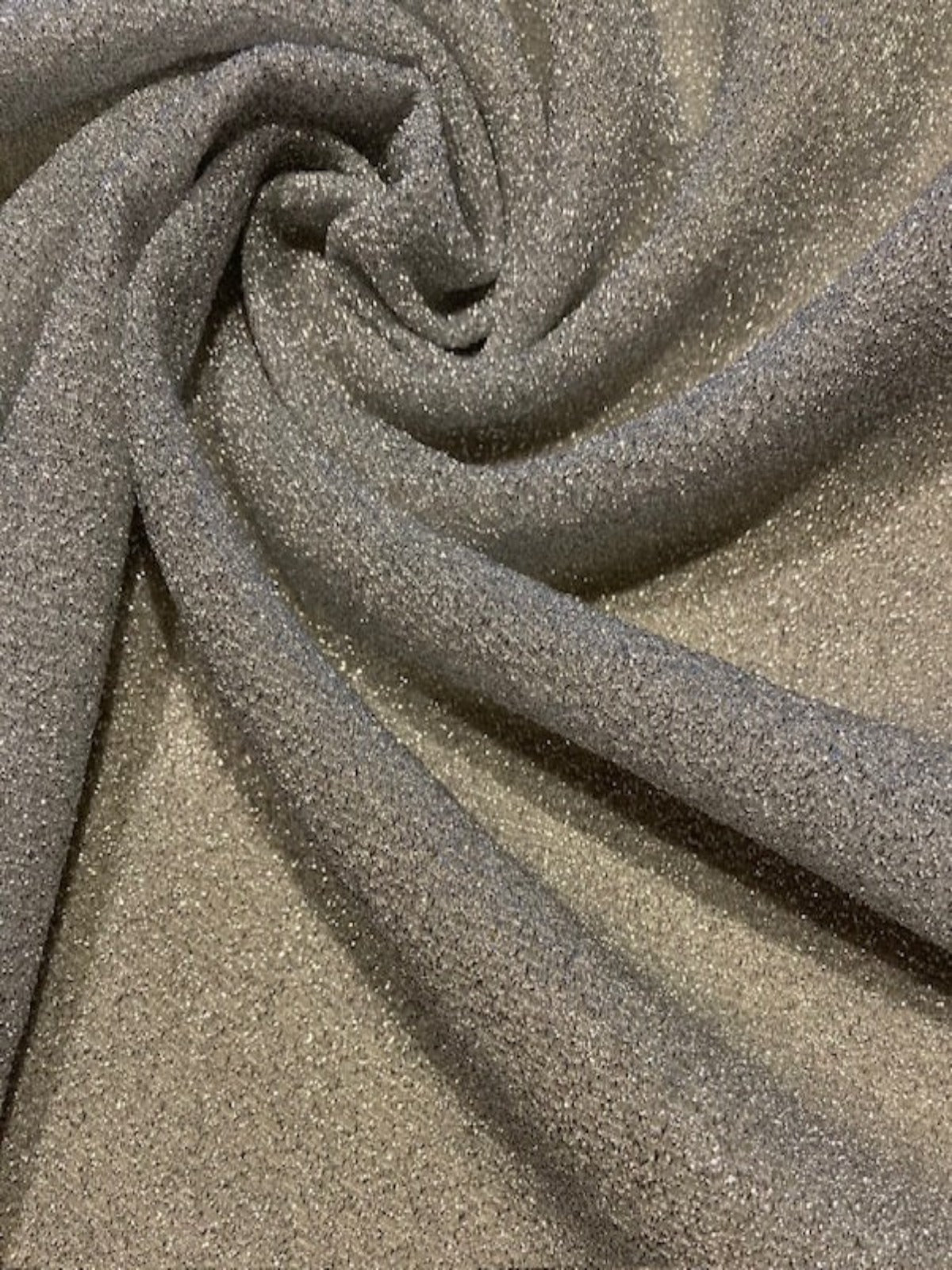 Silver Glitter Knit, One Way Stretch