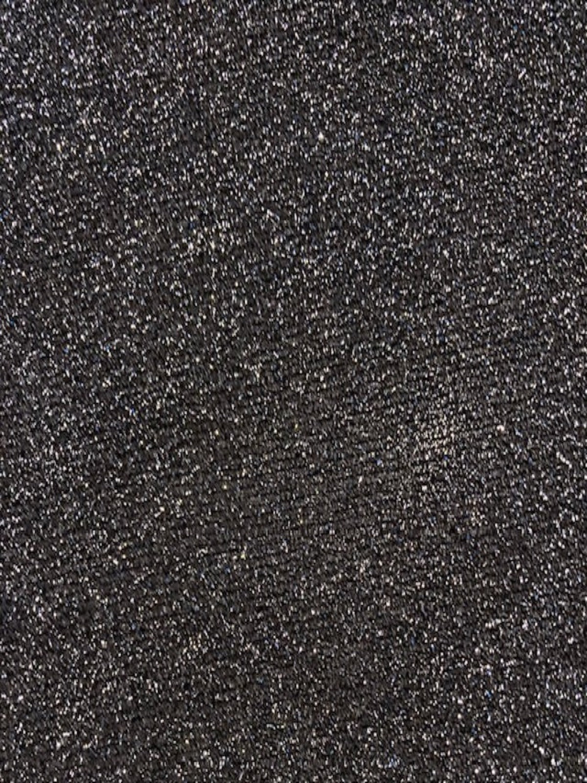 Silver on Black Glitter Knit, One Way Stretch