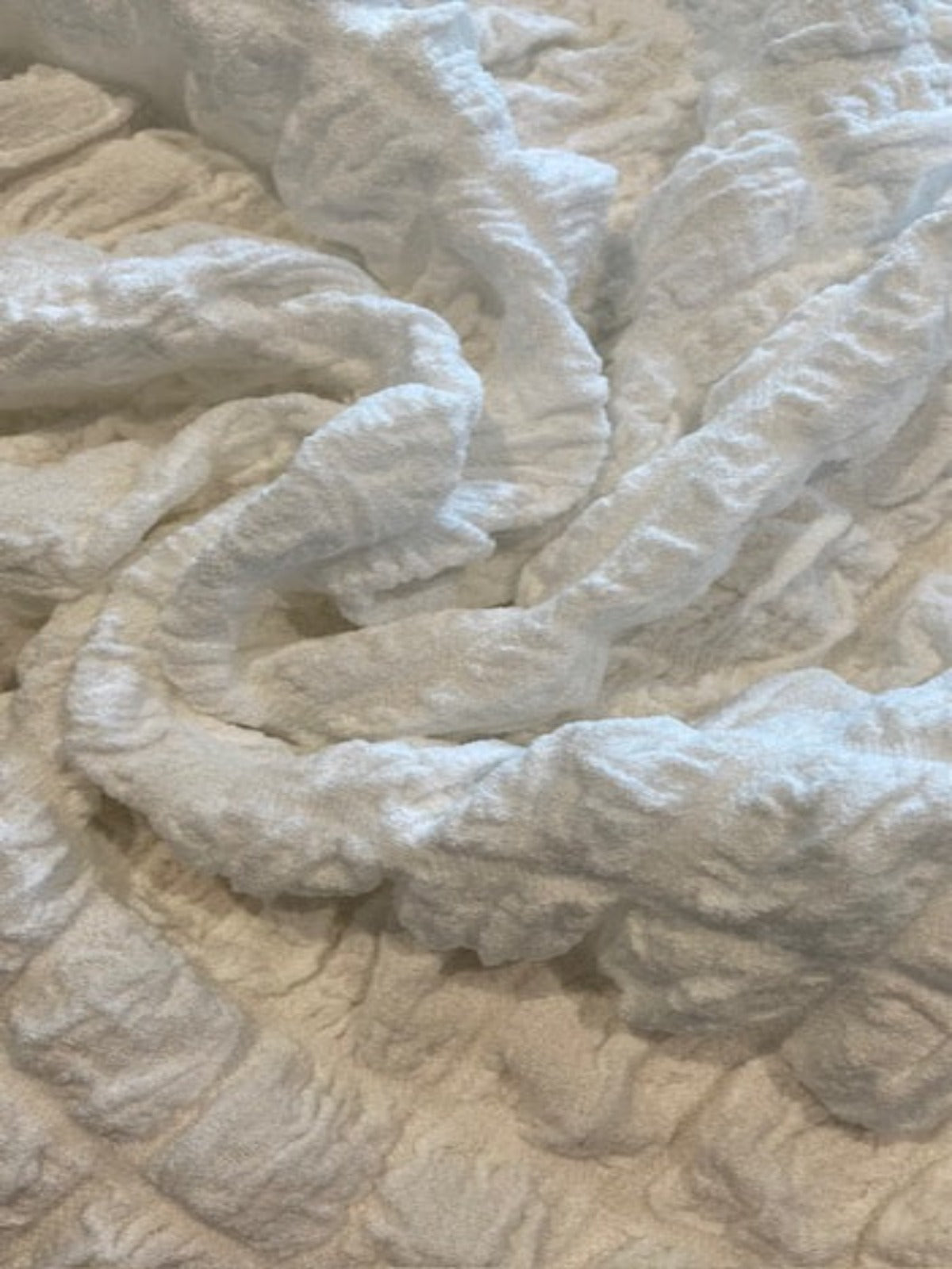 Ivory 2.5cm Check Seersucker