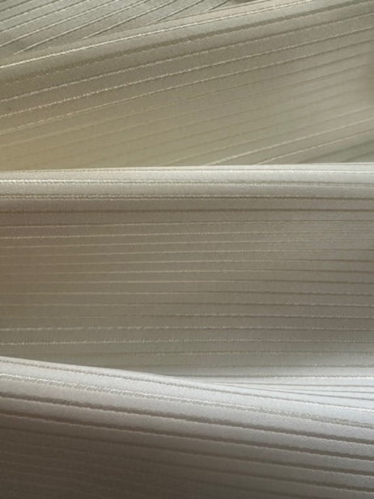 Ivory on Ivory Jacquard Woven Stripe