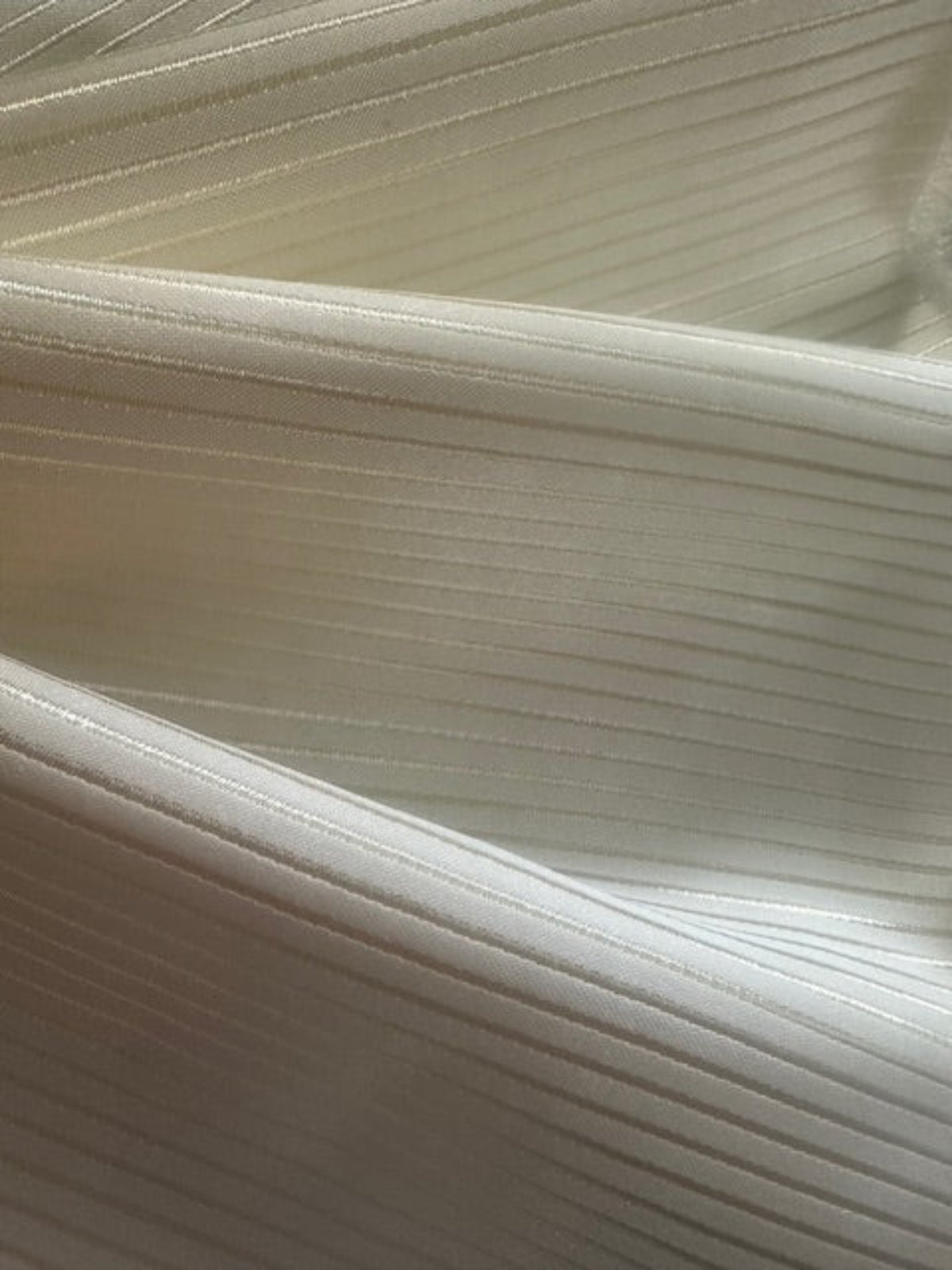 Ivory on Ivory Jacquard Woven Stripe