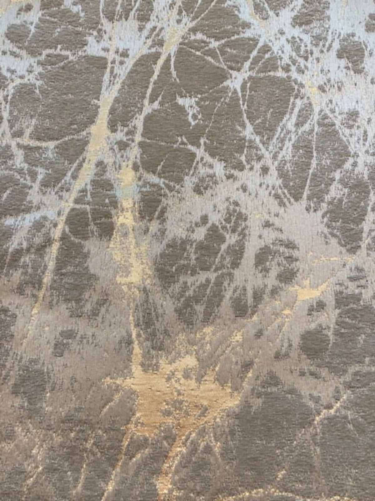 Stone Lava Flows Fabric with Gold Lurex Detail – Heavyweight Furnishing