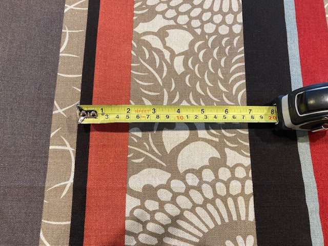 Multi Stripe with Patterned Print on Cotton/Linen " Warwick"