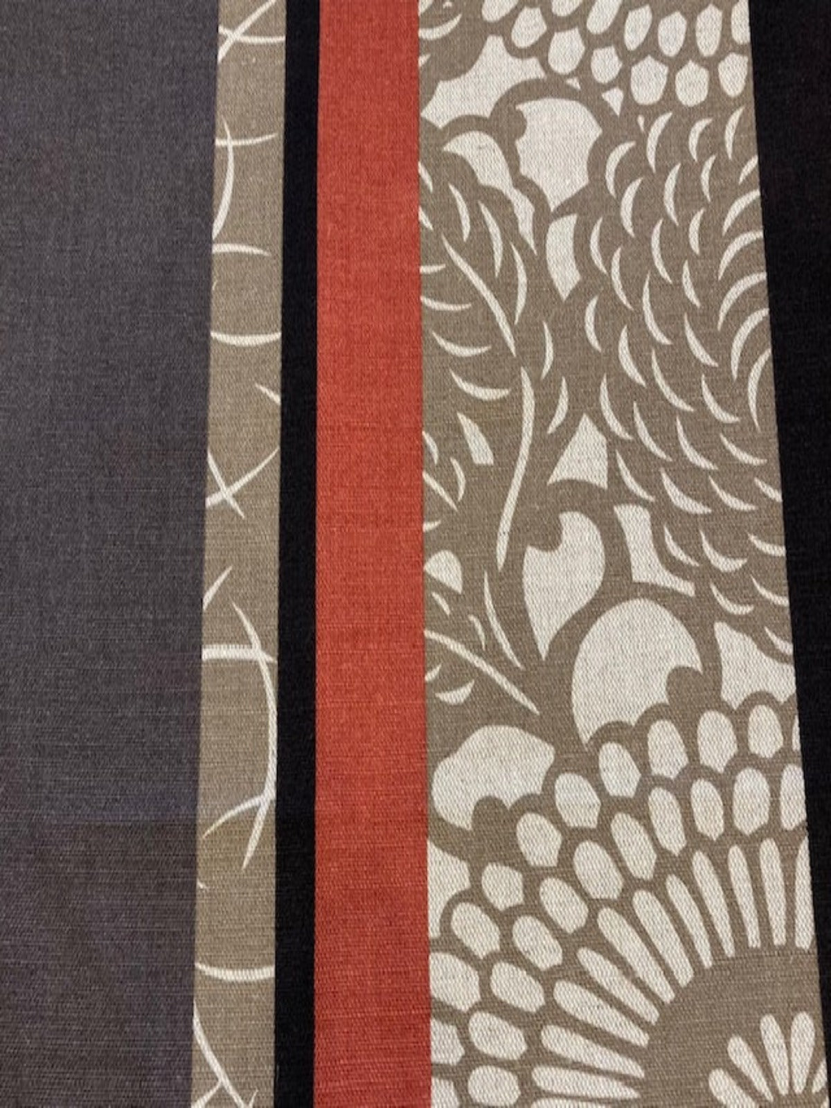 Multi Stripe with Patterned Print on Cotton/Linen " Warwick"