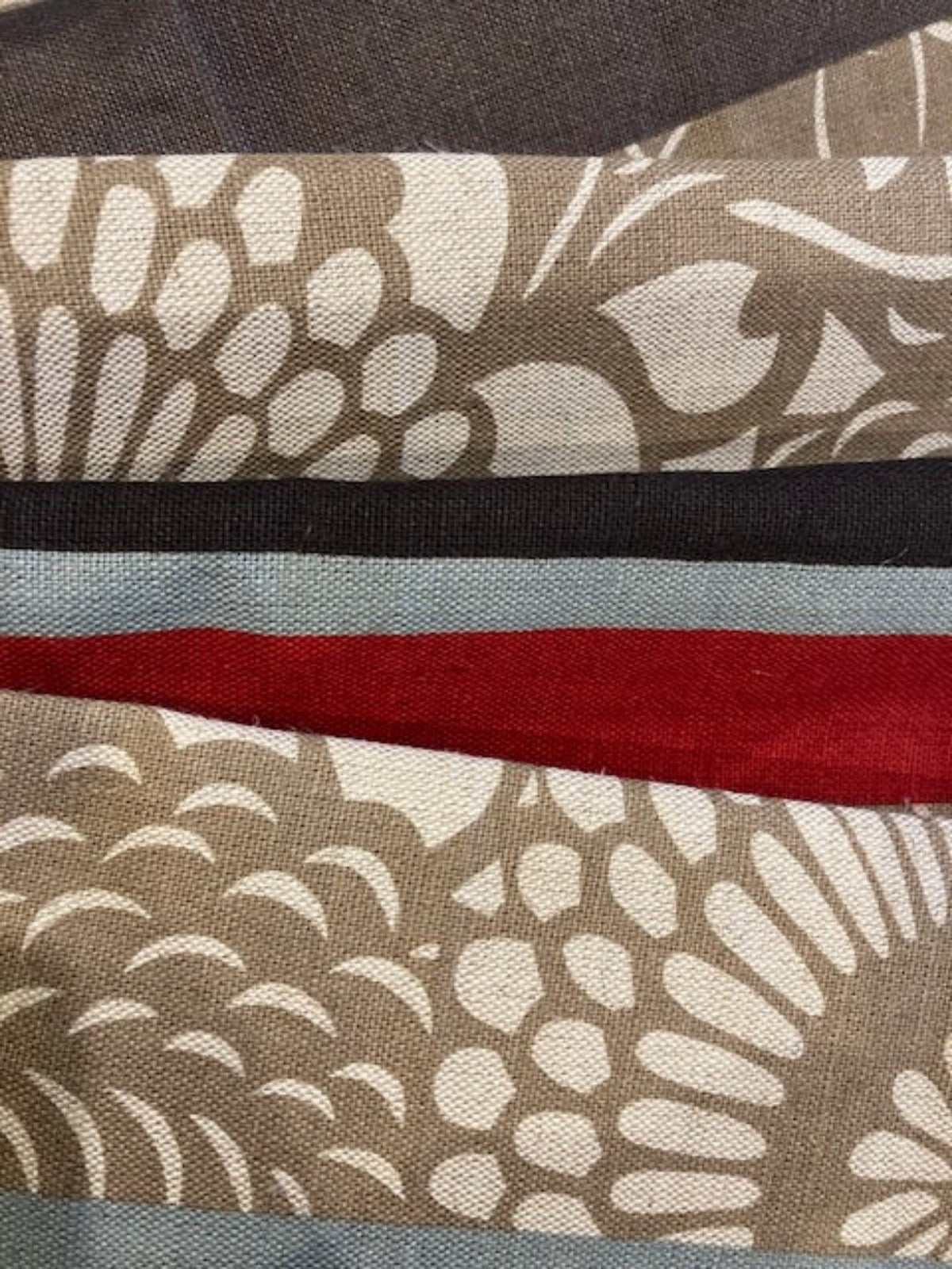 Multi Stripe with Patterned Print on Cotton/Linen " Warwick"