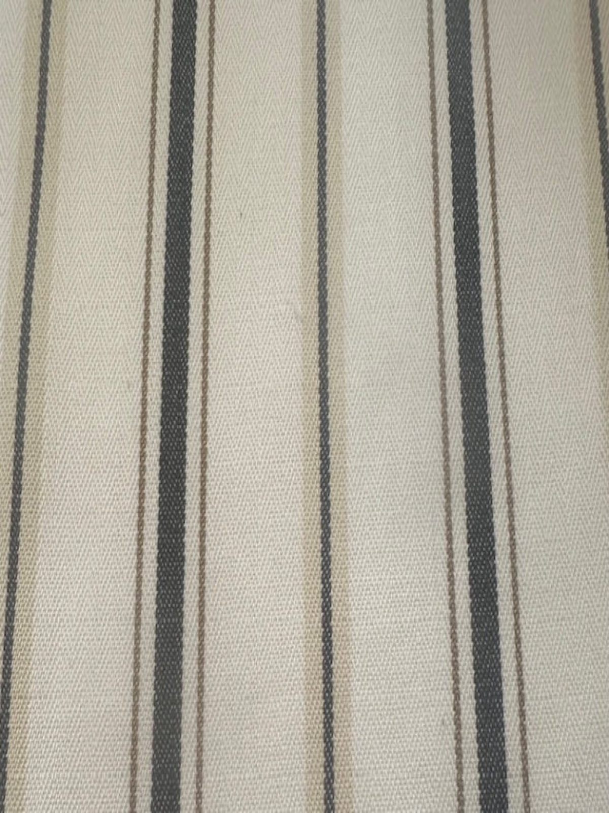 Black/Beige Stripe on Cotton Furnishing
