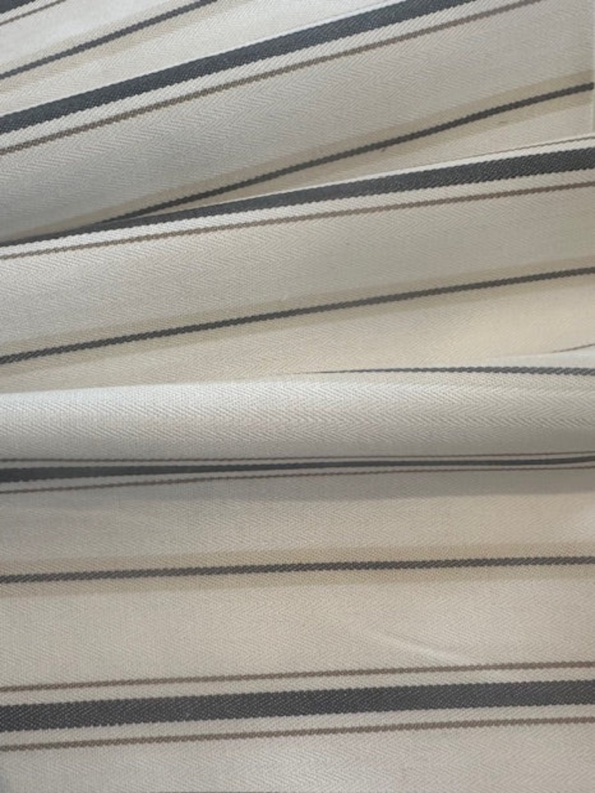 Black/Beige Stripe on Cotton Furnishing