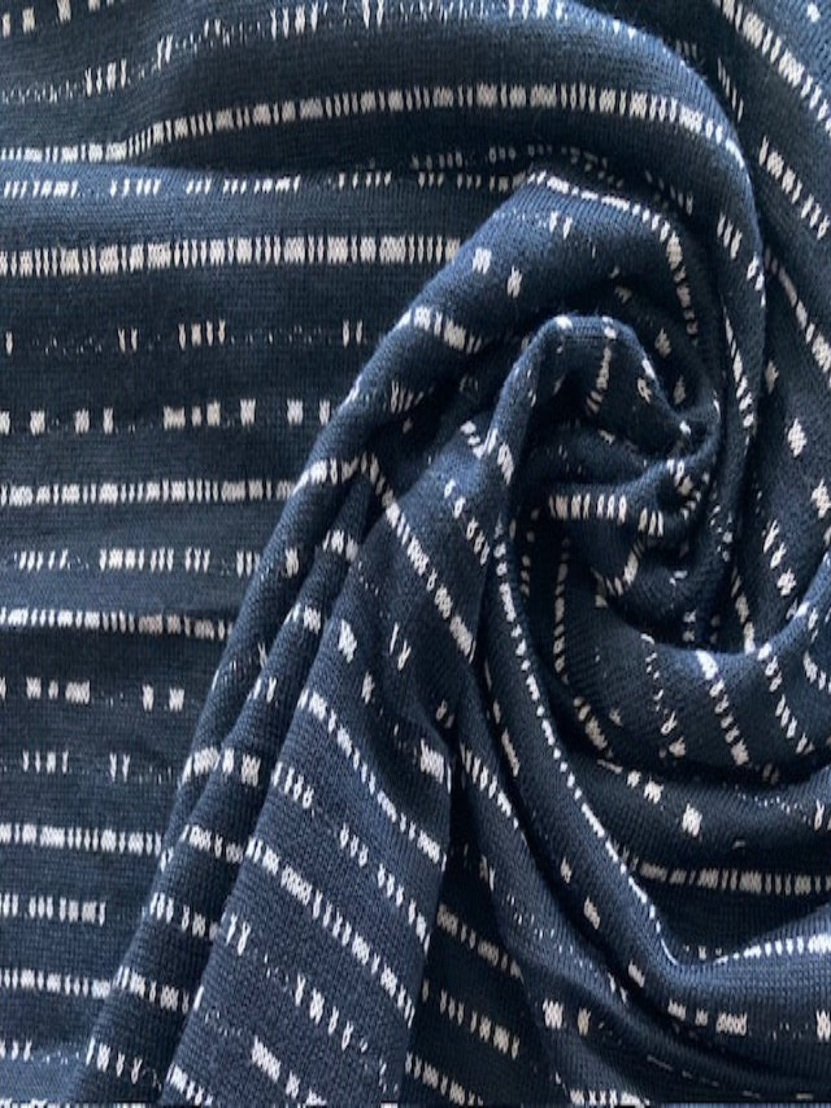 Dashed Stripe Dark Navy Knit – Stylish & Comfortable