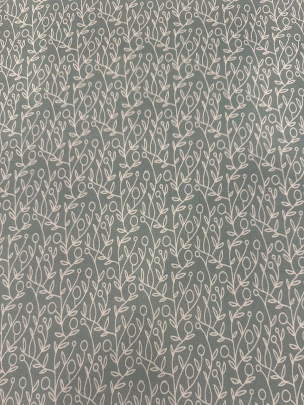 Ivory Sketched Berries on Teal Cotton Lillycraft Light by "Savanna Rawson"