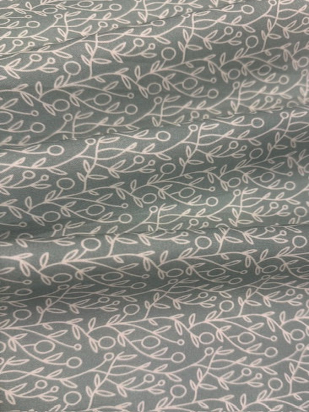 Ivory Sketched Berries on Teal Cotton Lillycraft Light by "Savanna Rawson"