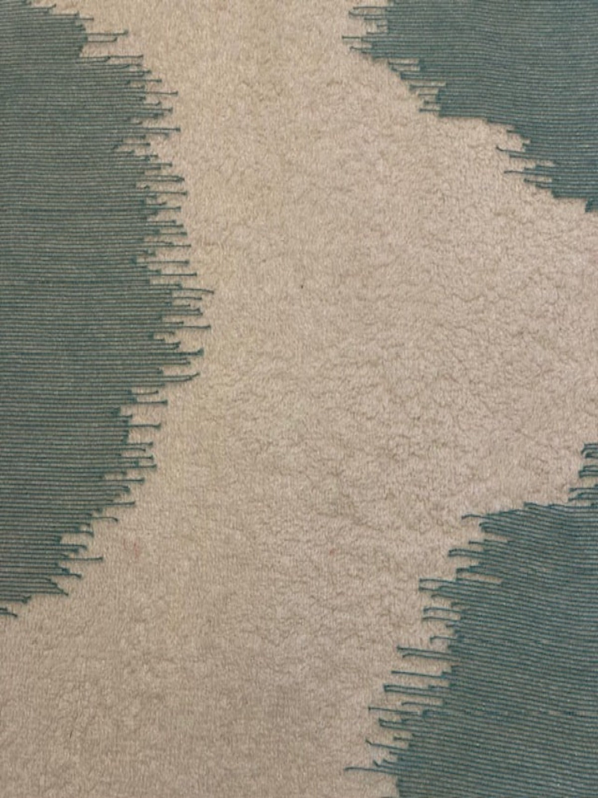 Teal Dot Edged Spheres on Organza. Wide Width "Harlequin- momentum Sheer Define"