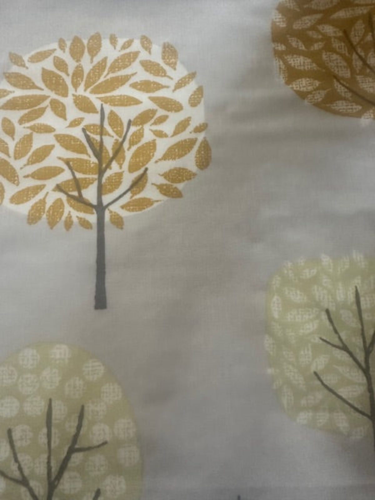 Tree on Silver PVC Coated Cotton