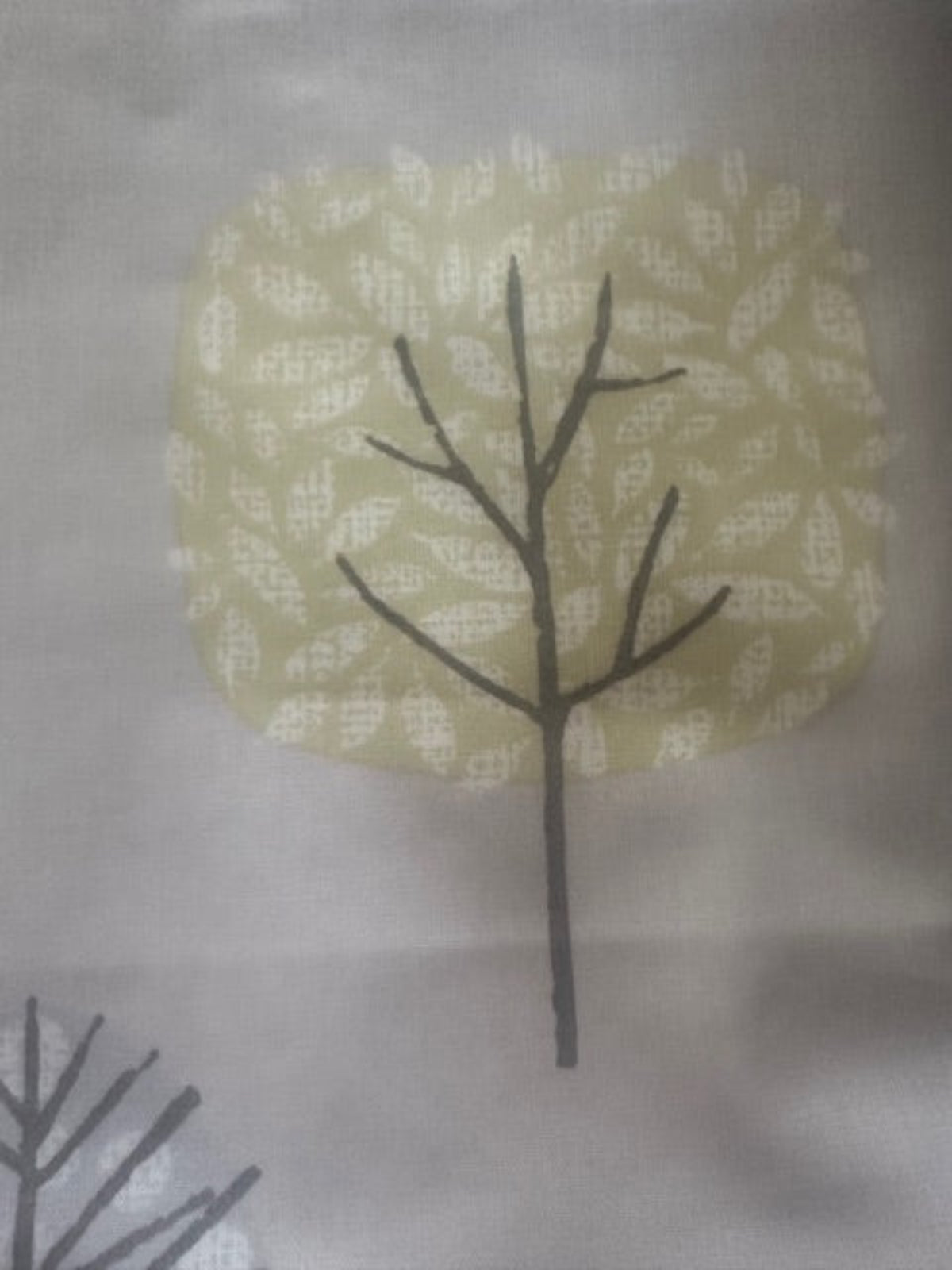 Tree on Silver PVC Coated Cotton